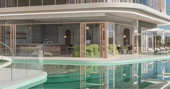 Prédio de luxo com maior piscina de borda infinita de SC será marco arquitetônico em Laguna