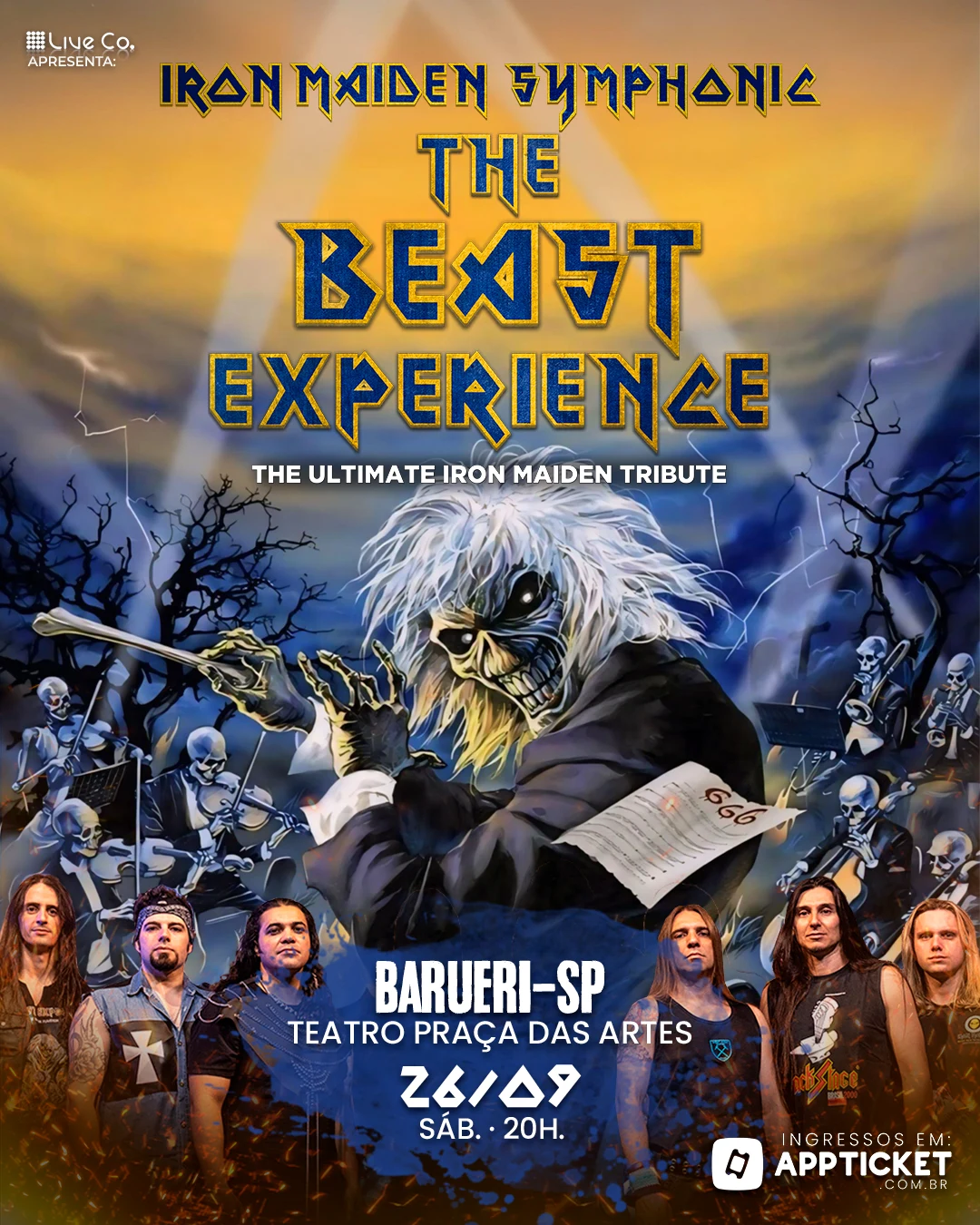 Tributo sinfônico ao Iron Maiden chega à Praça das Artes em 26 de setembro